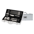 12 Piece Stainless Steel Barbecue Set in Aluminum Case